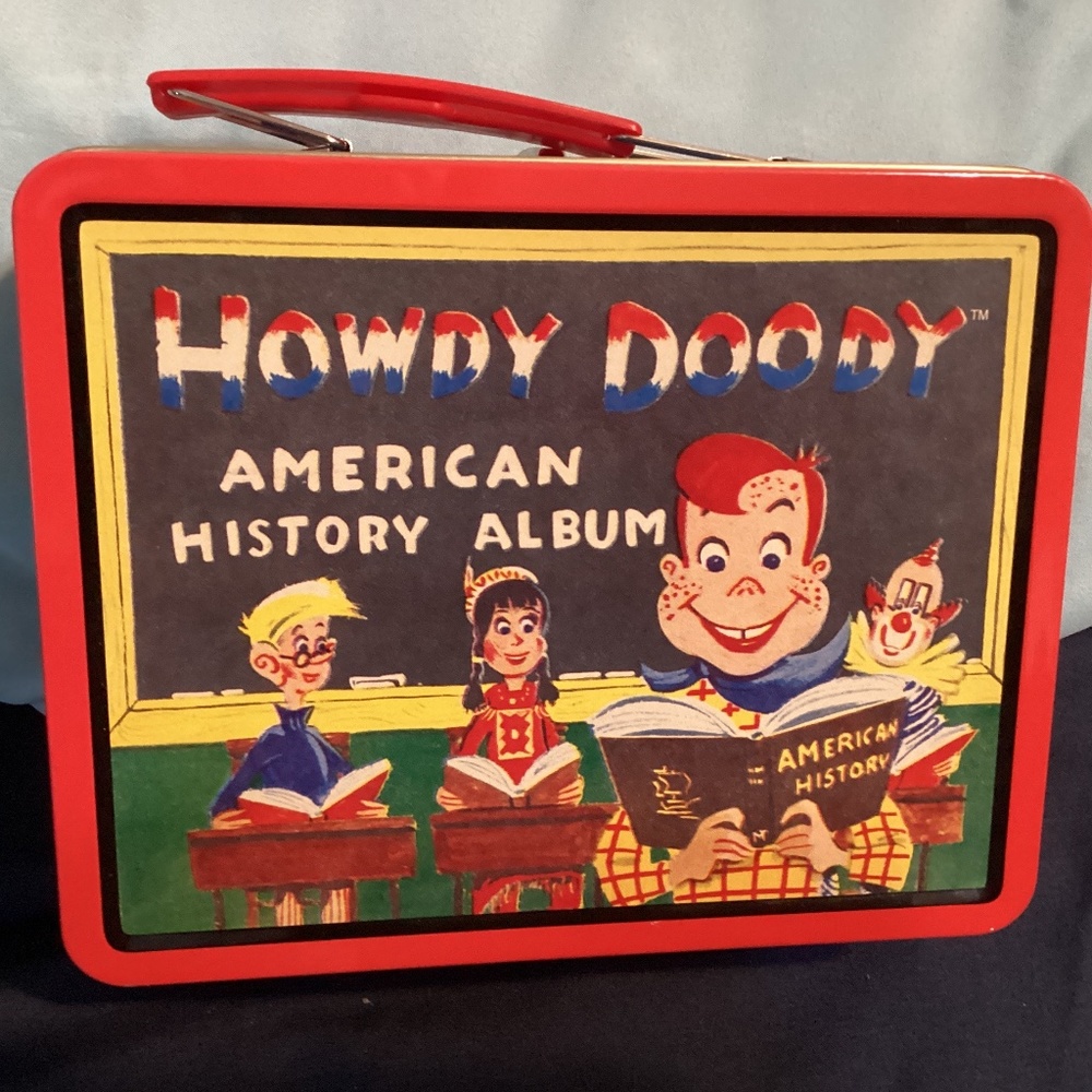 Vtg Howdy Doody American HISTORY album metal lunchbox 1998 Remake Vintage